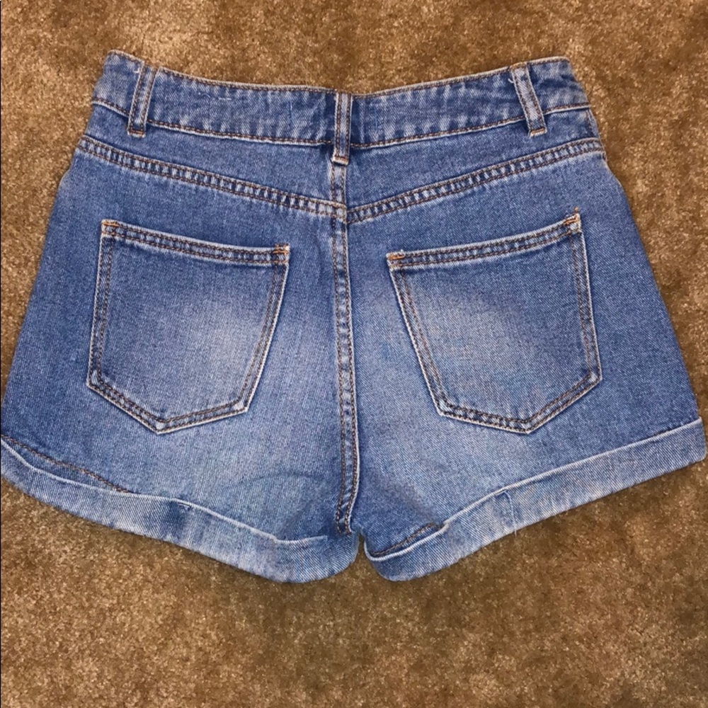 High wasted jean shorts
